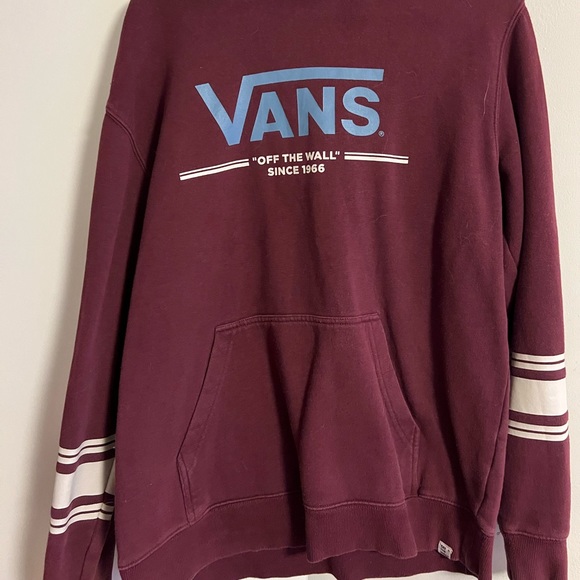 Vans off the wall burgundy hoodie - Picture 1 of 3